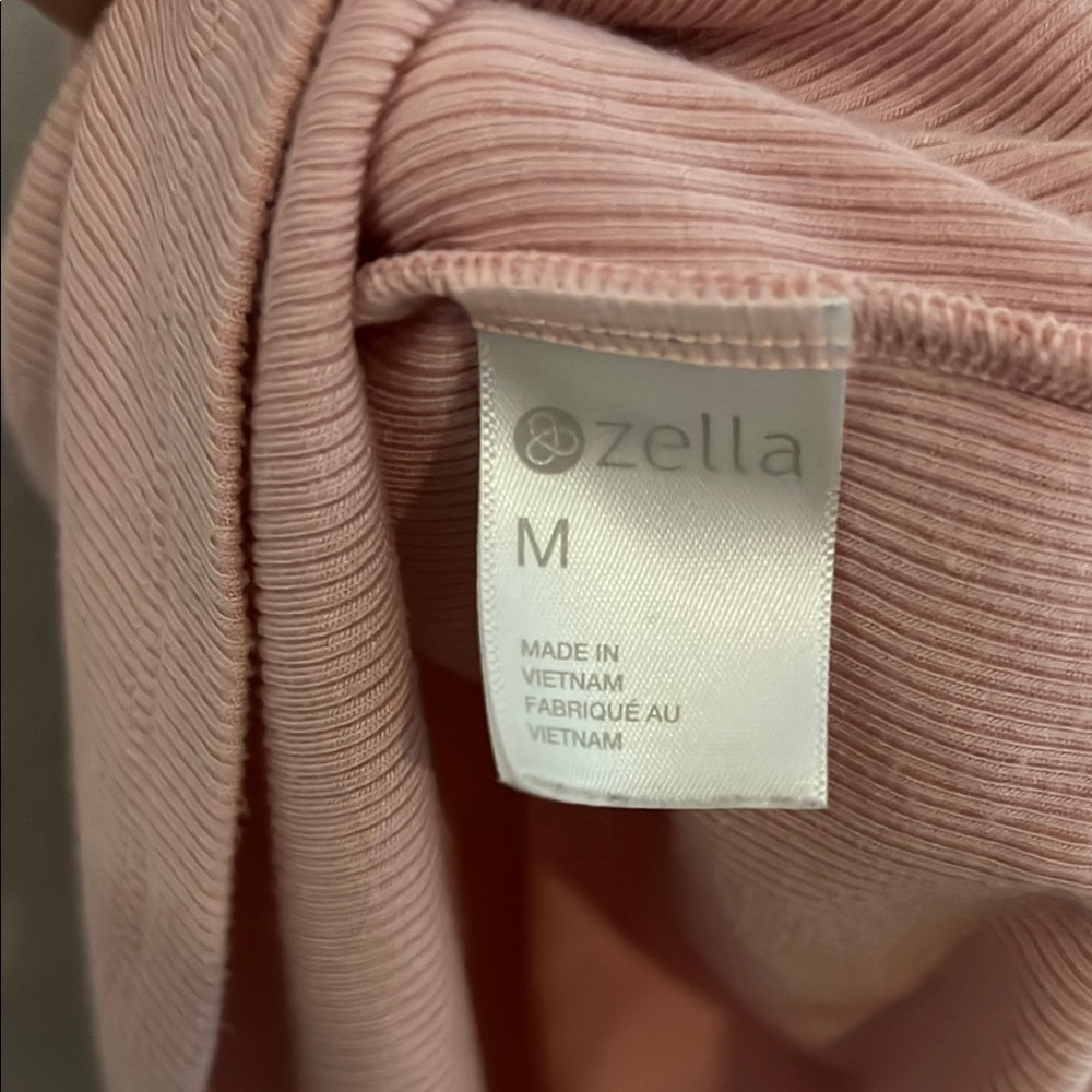 Zella Pink Racer Back Ribbed Tank Top - Picture 6 of 8
